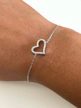 Load image into Gallery viewer, Silver Heart Bracelet