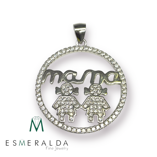 Pendant mom with girls