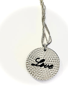 Love Pendant Silver Necklace