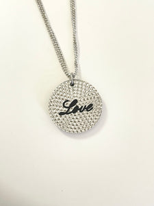 Love Pendant Silver Necklace