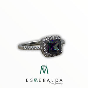 Mystic Topaz Faceted Gemstone Ring - Esmeralda Fine Jewlery