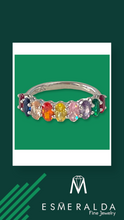 Load image into Gallery viewer, Rainbow CZ Eternity Band