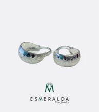 Load image into Gallery viewer, Esmeralda’s Small Leaf Design Hoop Earring - Esmeralda Fine Jewlery
