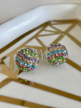 Load image into Gallery viewer, Gemstone Disco Ball Earrings - Esmeralda Fine Jewlery