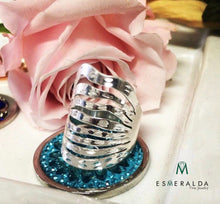 Load image into Gallery viewer, Esmeralda’s Curves Silver Ring - Esmeralda Fine Jewlery