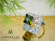Load image into Gallery viewer, Esmeralda&#39;s Square Hammered Silver Ring - Esmeralda Fine Jewlery