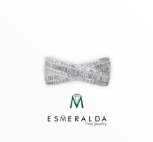 Load image into Gallery viewer, Bow Tie Design White Gemstone Ring - Esmeralda Fine Jewlery