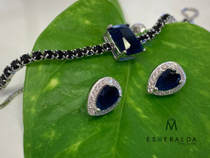 Blue Sapphire Stone Bracelet - Esmeralda Fine Jewlery