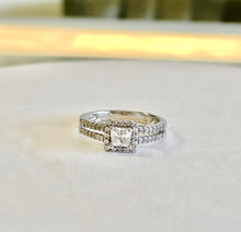 Load image into Gallery viewer, Princess Cut Halo Engagement Ring