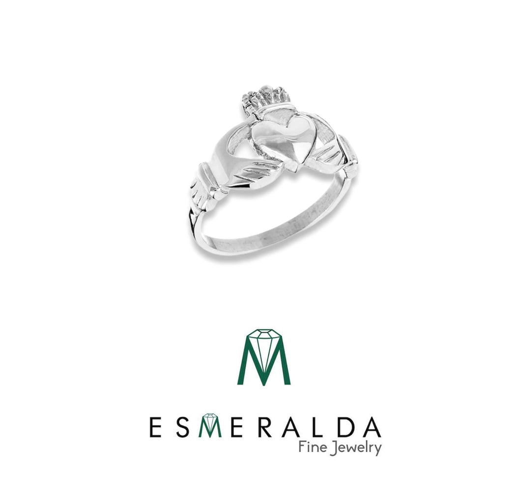 Heart in Hands Silver Ring. - Esmeralda Fine Jewlery