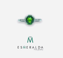 Load image into Gallery viewer, Emerald Green Gemstone Ring. - Esmeralda Fine Jewlery