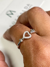 Load image into Gallery viewer, Heart Key Silver Ring