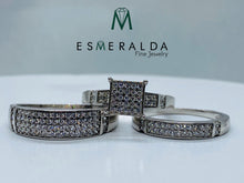 Load image into Gallery viewer, Diamond Cut White Gemstone Bridal Set - Esmeralda Fine Jewlery