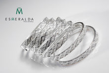 Load image into Gallery viewer, Set of 7 Silver Bangle Bracelets - Esmeralda Fine Jewlery